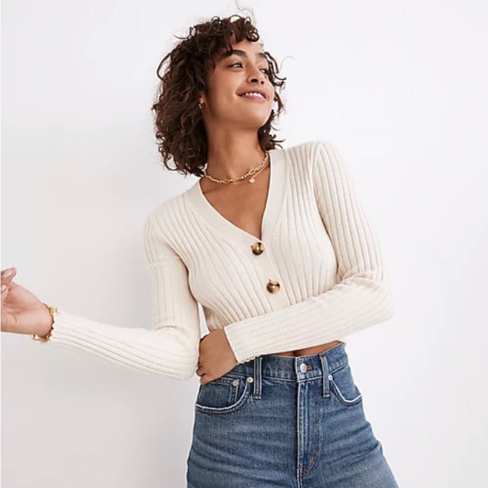 Madewell Fitted Cropped Cardigan